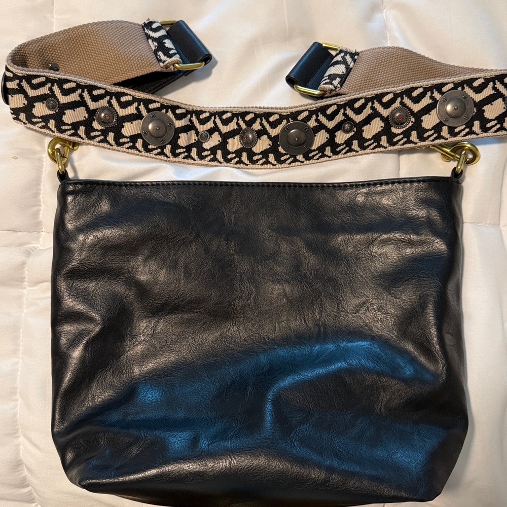 Black Leather Crossbody Bag - Picture 5 of 5